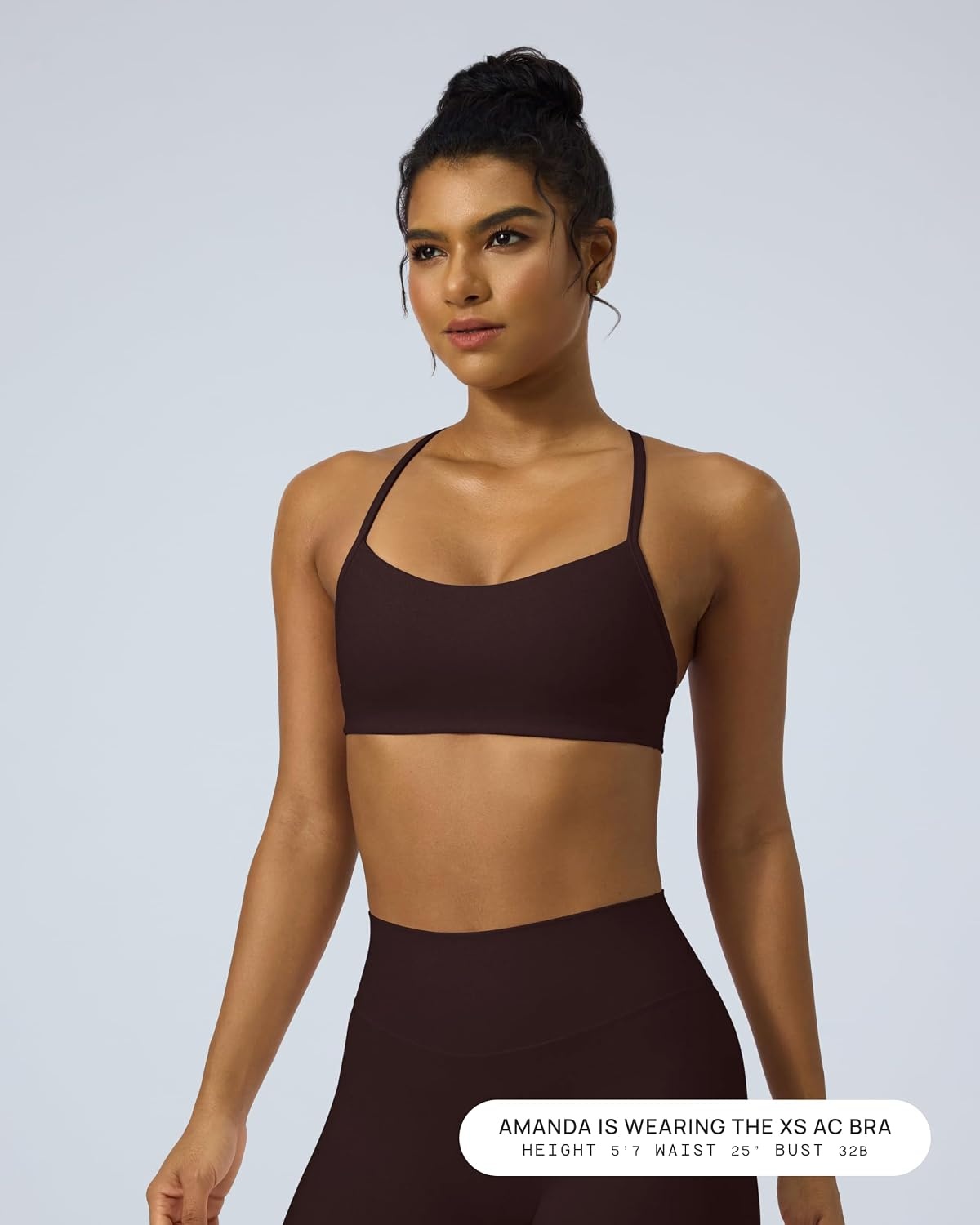 image:imagePAVOI ACTIVE Yoga Racerback Bras for Women Buttery Soft Low Support Scoop Neck YBack Thin Strap Sports Bra FlexFlowEspresso