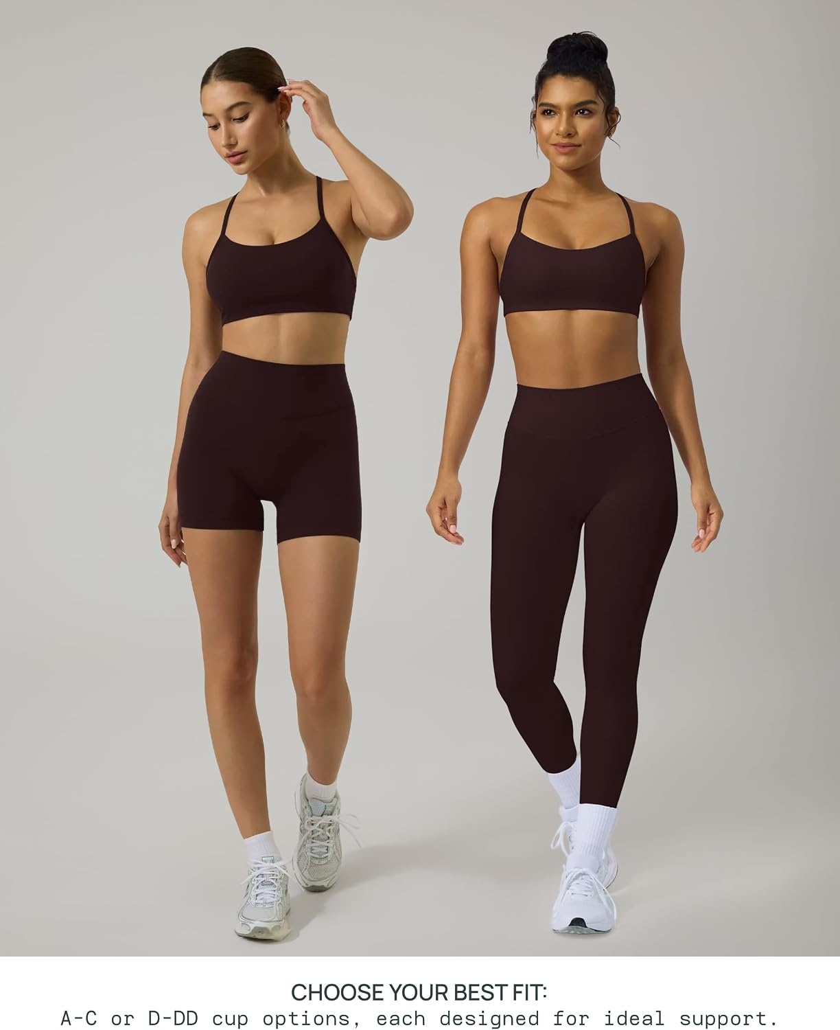 image:imagePAVOI ACTIVE Yoga Racerback Bras for Women Buttery Soft Low Support Scoop Neck YBack Thin Strap Sports Bra FlexFlowEspresso