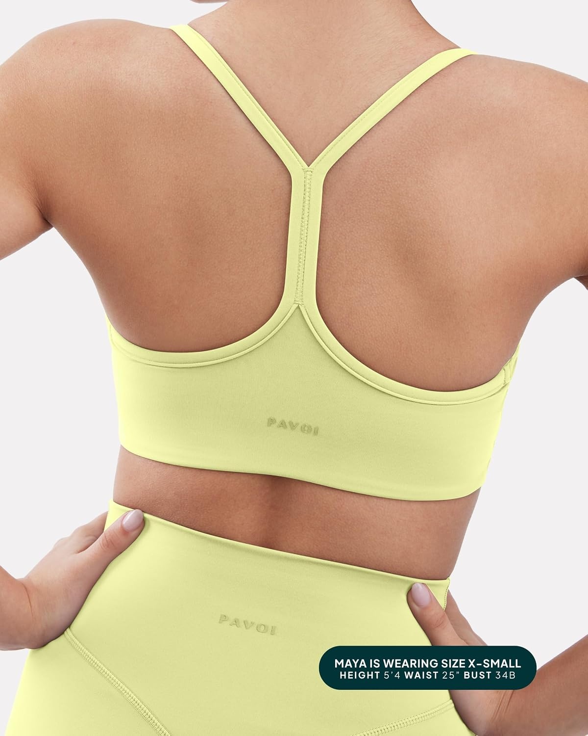 image:imagePAVOI ACTIVE Yoga Racerback Bras for Women Buttery Soft Low Support Scoop Neck YBack Thin Strap Sports Bra FlexFlowLemonade