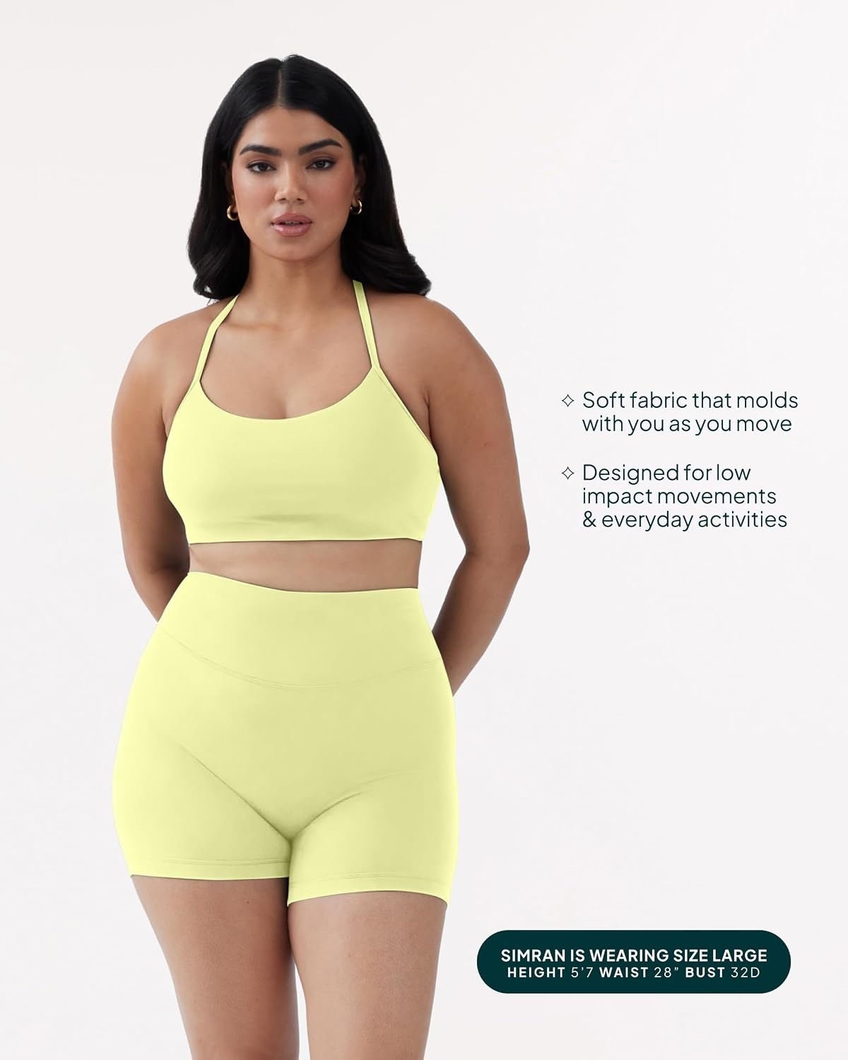 image:imagePAVOI ACTIVE Yoga Racerback Bras for Women Buttery Soft Low Support Scoop Neck YBack Thin Strap Sports Bra FlexFlowLemonade