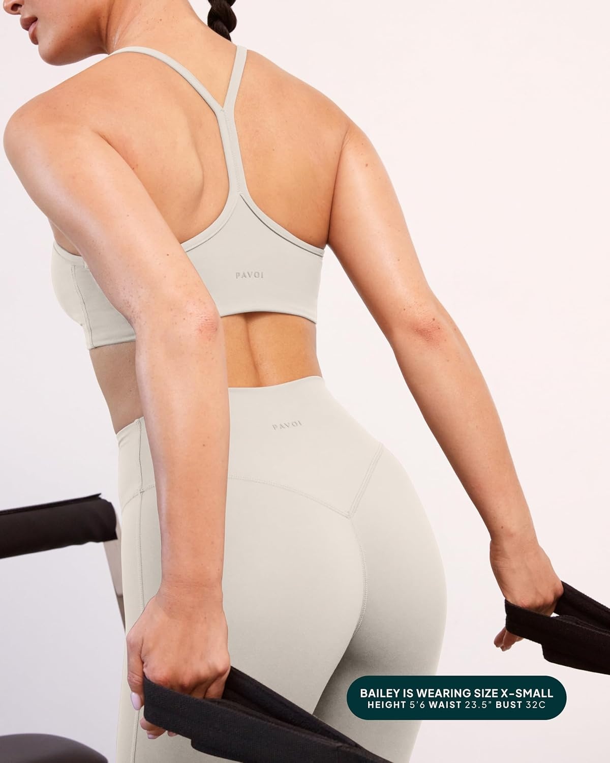 image:imagePAVOI ACTIVE Yoga Racerback Bras for Women Buttery Soft Low Support Scoop Neck YBack Thin Strap Sports Bra FlexFlowMoon