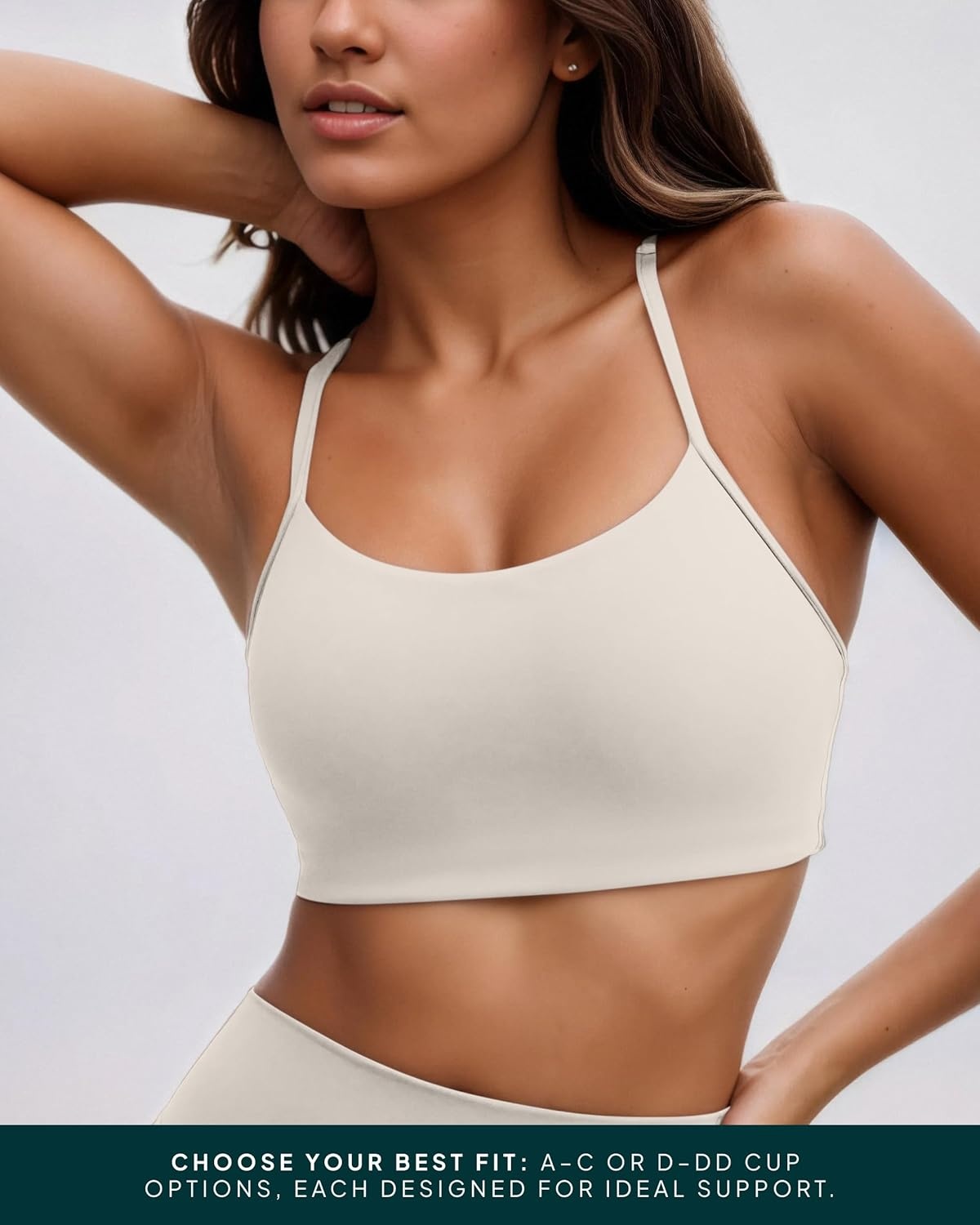 image:imagePAVOI ACTIVE Yoga Racerback Bras for Women Buttery Soft Low Support Scoop Neck YBack Thin Strap Sports Bra FlexFlowMoon