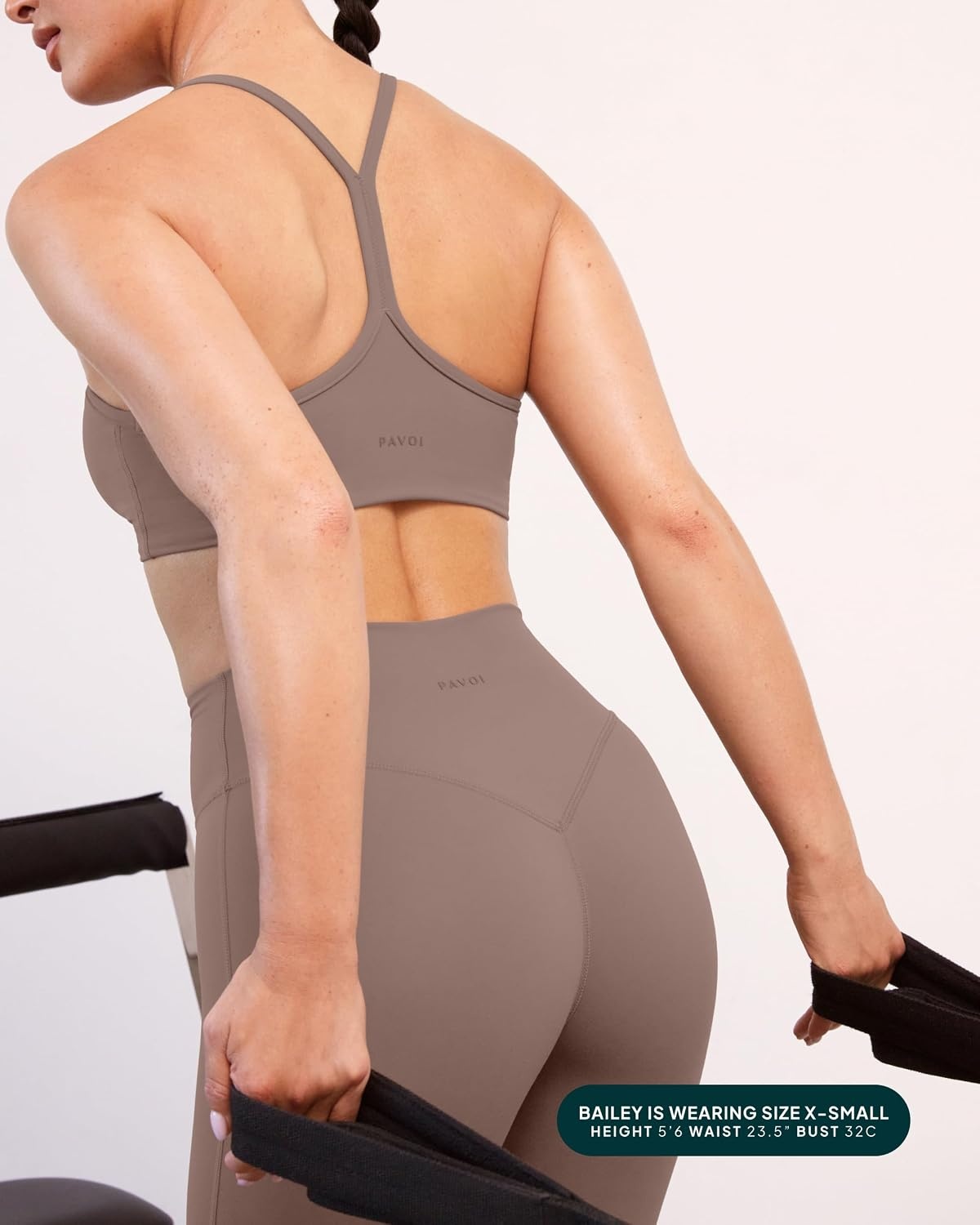 image:imagePAVOI ACTIVE Yoga Racerback Bras for Women Buttery Soft Low Support Scoop Neck YBack Thin Strap Sports Bra FlexFlowTeak