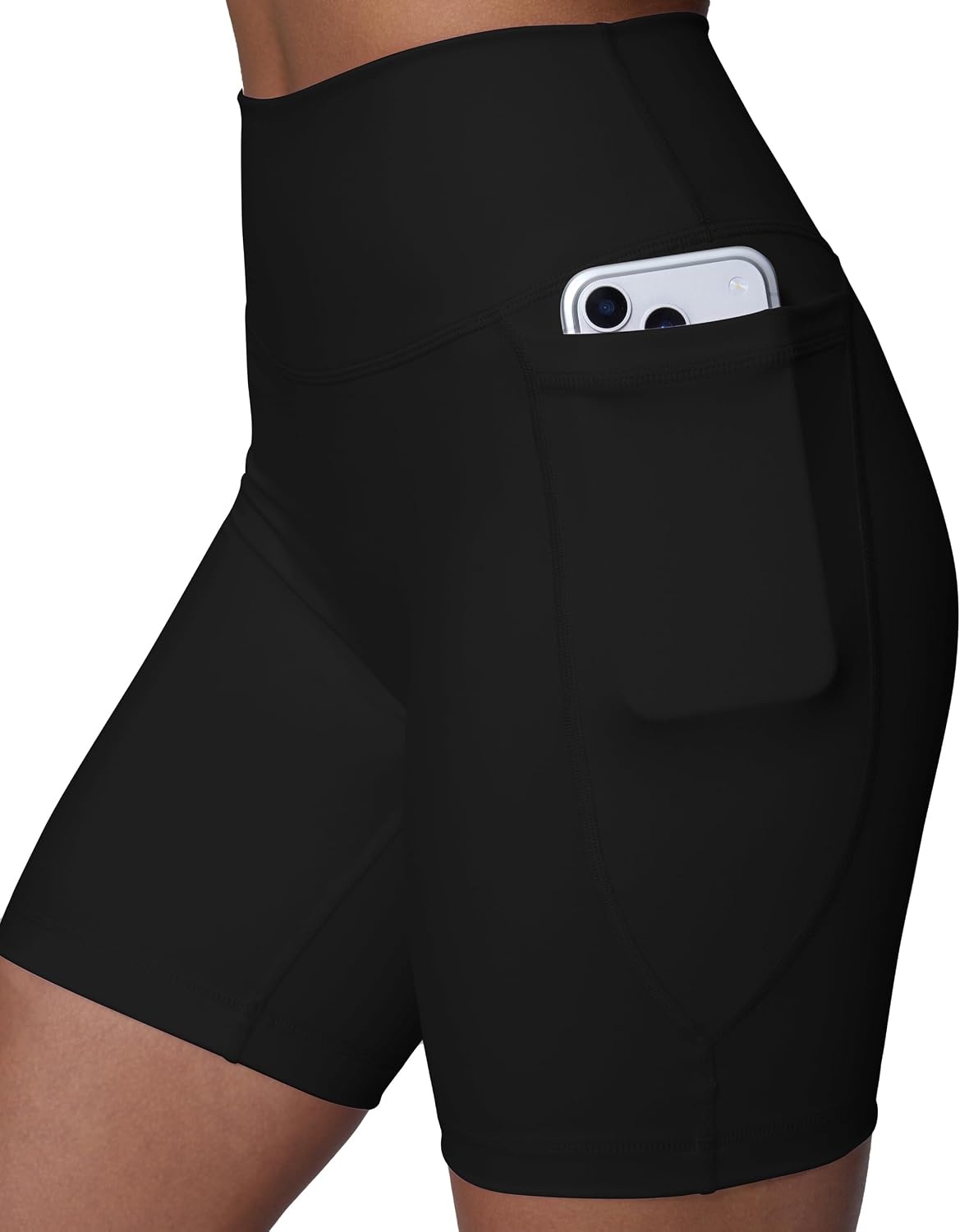 image:imagePAVOI ACTIVE Yoga Shorts for Women High Waisted Gym Shorts Buttery Soft Biker Workout Shorts 4 amp 6 Compression FitBlack