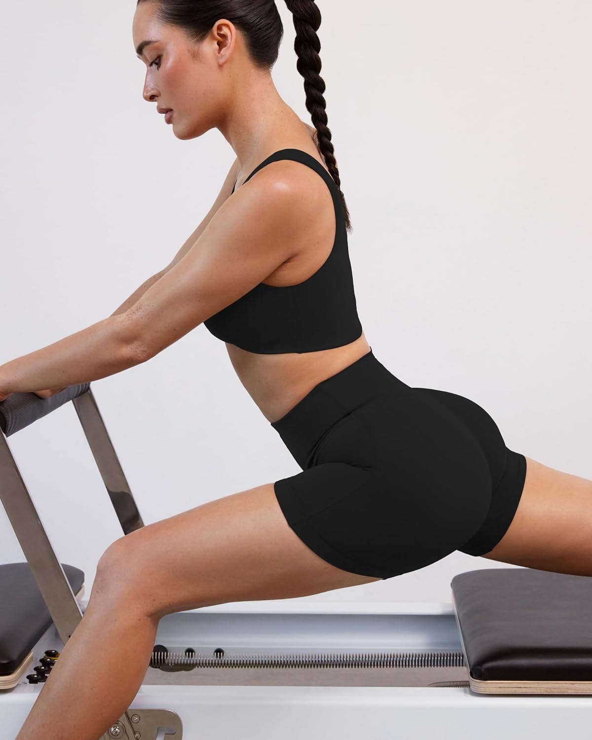 image:imagePAVOI ACTIVE Yoga Shorts for Women High Waisted Gym Shorts Buttery Soft Biker Workout Shorts 4 amp 6 Compression FitBlack