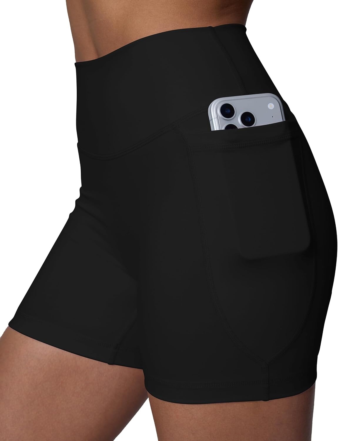 image:imagePAVOI ACTIVE Yoga Shorts for Women High Waisted Gym Shorts Buttery Soft Biker Workout Shorts 4 amp 6 Compression FitBlack