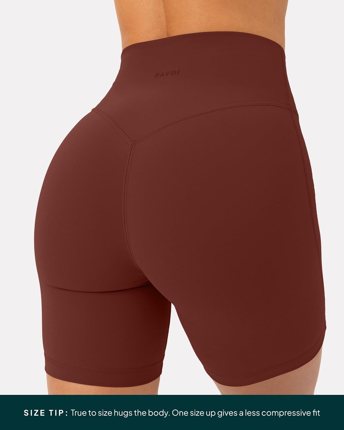 image:imagePAVOI ACTIVE Yoga Shorts for Women High Waisted Gym Shorts Buttery Soft Biker Workout Shorts 4 amp 6 Compression FitChocolate
