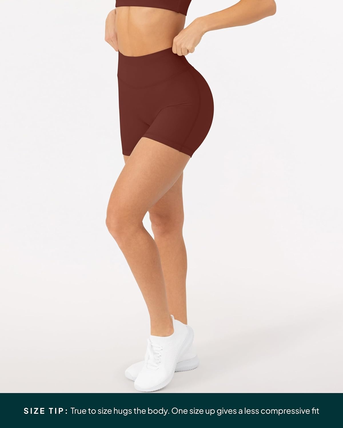 image:imagePAVOI ACTIVE Yoga Shorts for Women High Waisted Gym Shorts Buttery Soft Biker Workout Shorts 4 amp 6 Compression FitChocolate