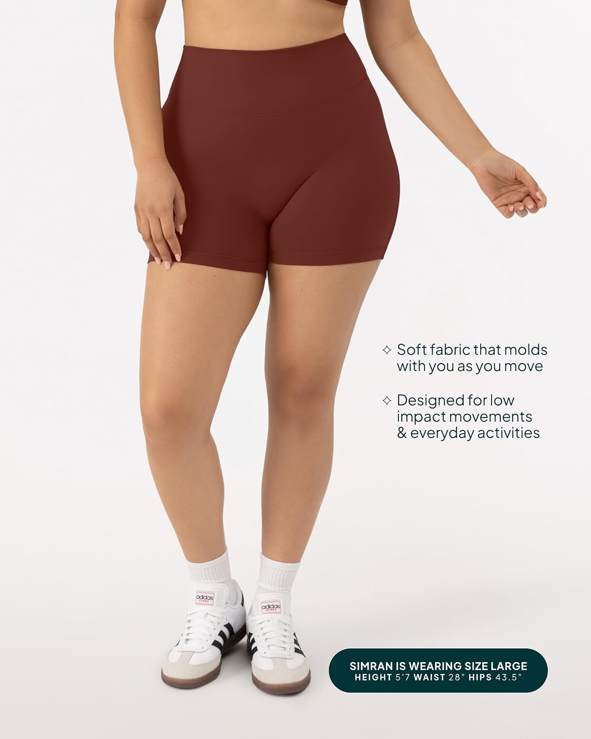 image:imagePAVOI ACTIVE Yoga Shorts for Women High Waisted Gym Shorts Buttery Soft Biker Workout Shorts 4 amp 6 Compression FitChocolate