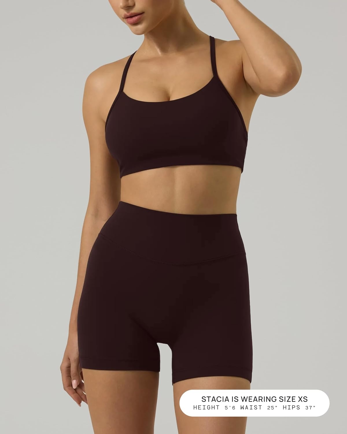image:imagePAVOI ACTIVE Yoga Shorts for Women High Waisted Gym Shorts Buttery Soft Biker Workout Shorts 4 amp 6 Compression FitEspresso