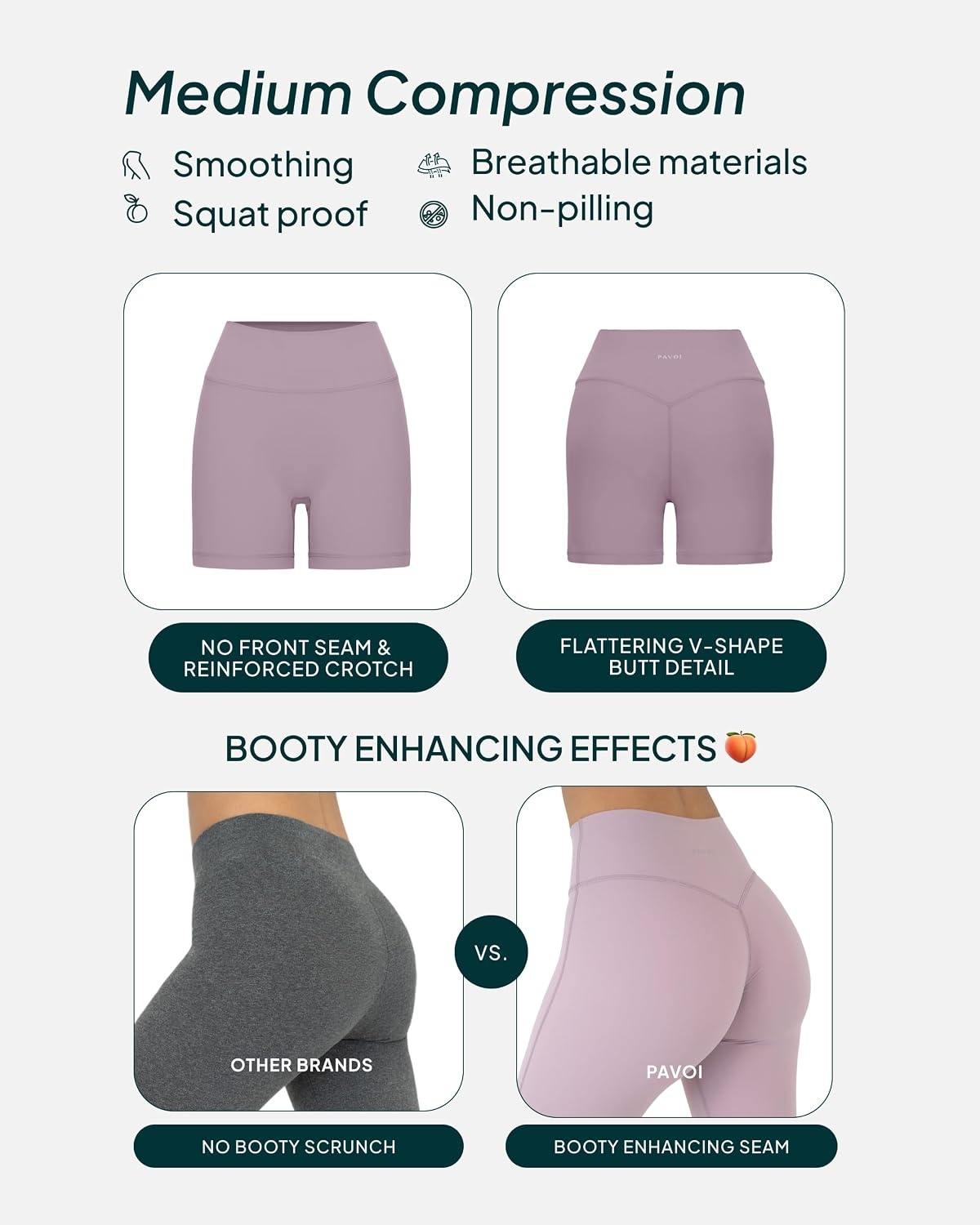 image:imagePAVOI ACTIVE Yoga Shorts for Women High Waisted Gym Shorts Buttery Soft Biker Workout Shorts 4 amp 6 Compression FitRose