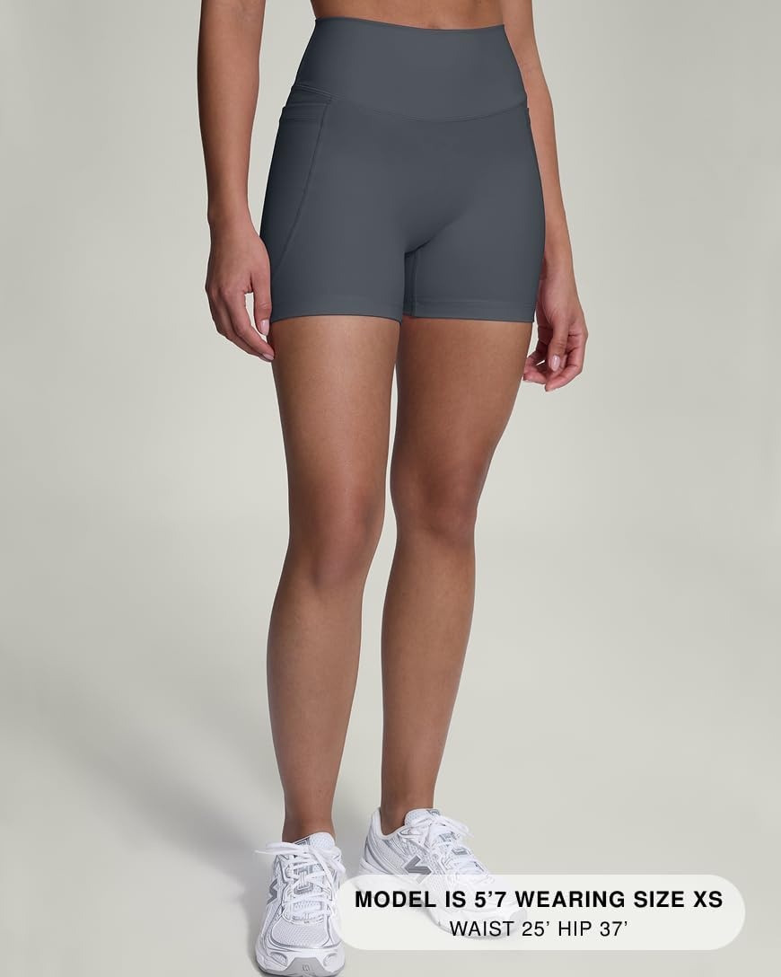 image:imagePAVOI ACTIVE Yoga Shorts for Women High Waisted Gym Shorts Buttery Soft Biker Workout Shorts 4 amp 6 Compression FitThunder