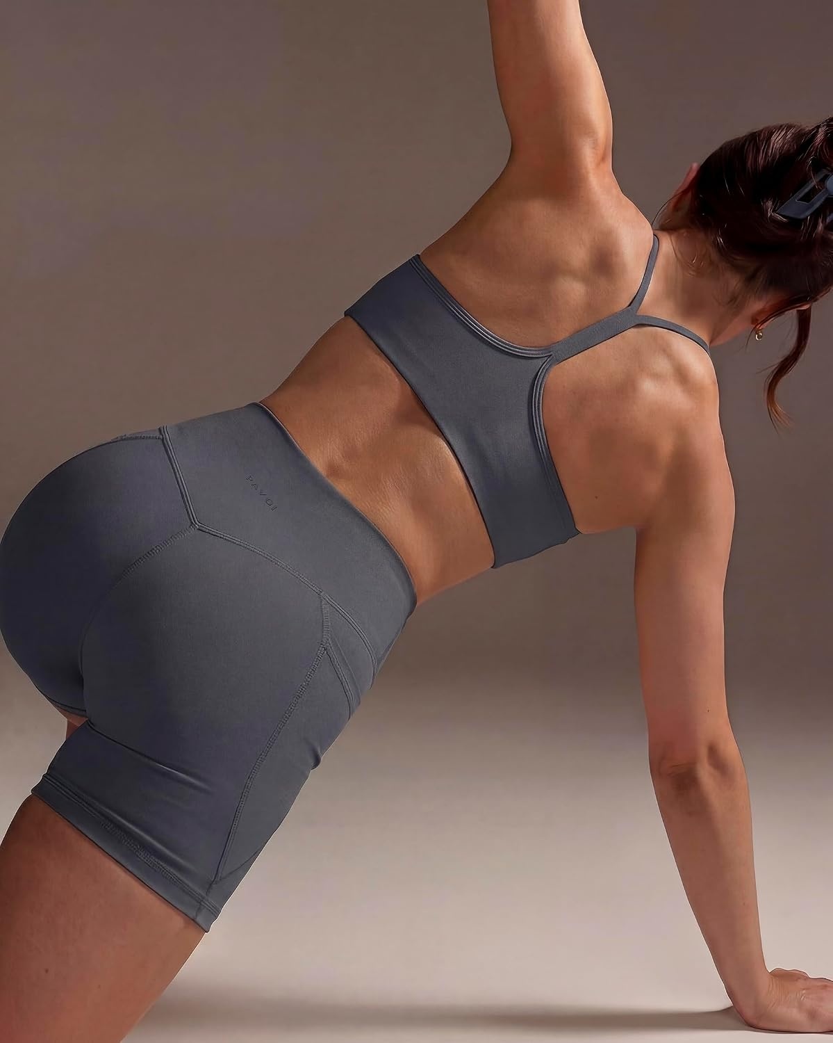 image:imagePAVOI ACTIVE Yoga Shorts for Women High Waisted Gym Shorts Buttery Soft Biker Workout Shorts 4 amp 6 Compression FitTwilight