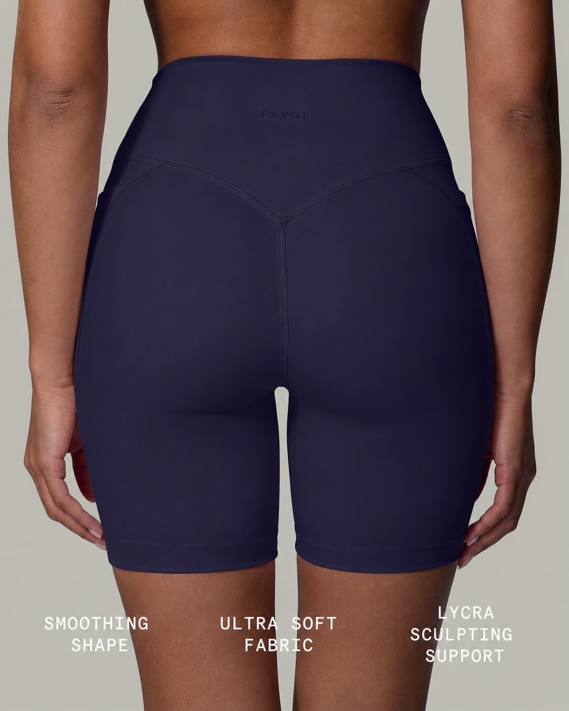 image:imagePAVOI ACTIVE Yoga Shorts for Women High Waisted Gym Shorts Buttery Soft Biker Workout Shorts 4 amp 6 Compression FitTwilight