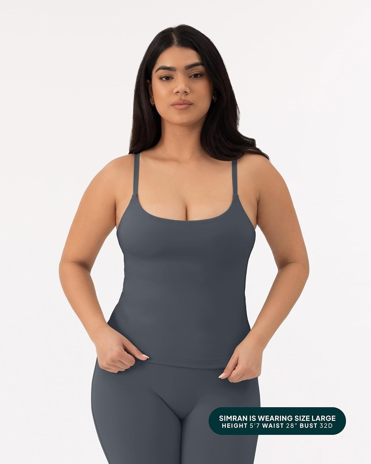 image:imagePAVOI ACTIVE Yoga Tank Top with Built in Bra for Women Medium Support Shelf Bra Soft Workout Camisole Tops FlexFlowThunder