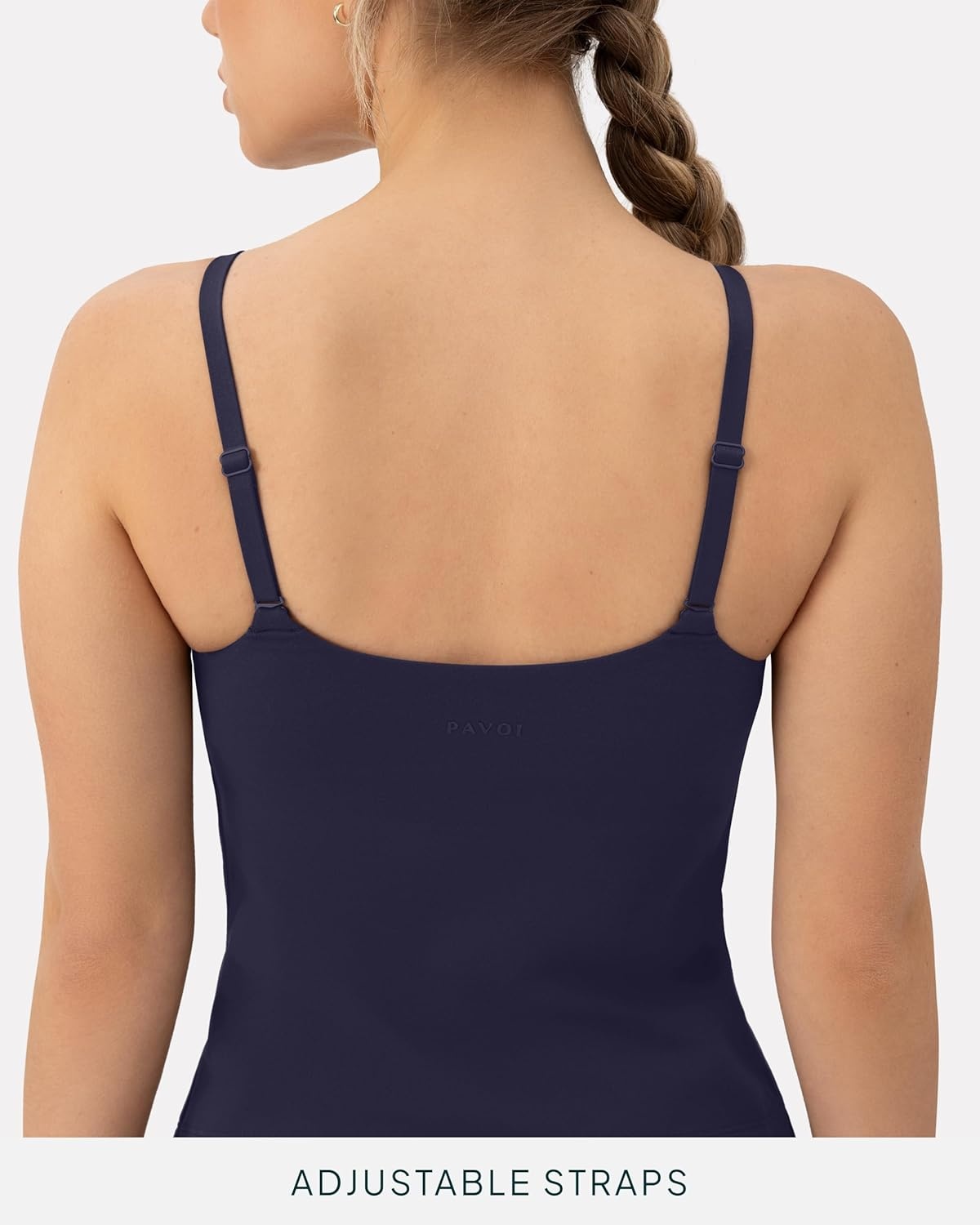 image:imagePAVOI ACTIVE Yoga Tank Top with Built in Bra for Women Medium Support Shelf Bra Soft Workout Camisole Tops FlexFlowTwilight