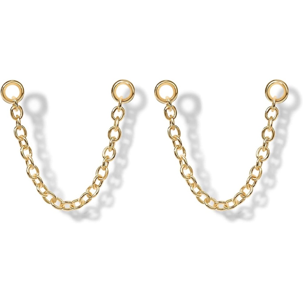 image:imagePAVOI 14K Earrings Chain Connectors 45 Millimeters Yellow Gold30 Millimeters Pack of 2