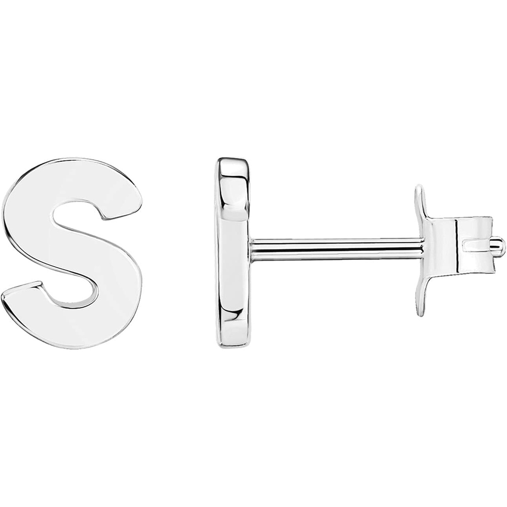 image:imagePAVOI 14K Gold Plated 925 Sterling Silver Alphabet Letter Earrings Personalized Initial Earrings S