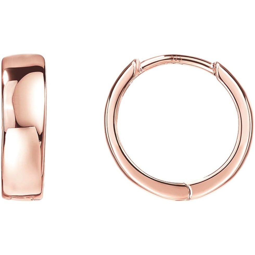 image:imagePAVOI 14K Gold Plated 925 Sterling Silver Post Huggie Earrings Small Hoop Earrings for Women14K Gold Plated