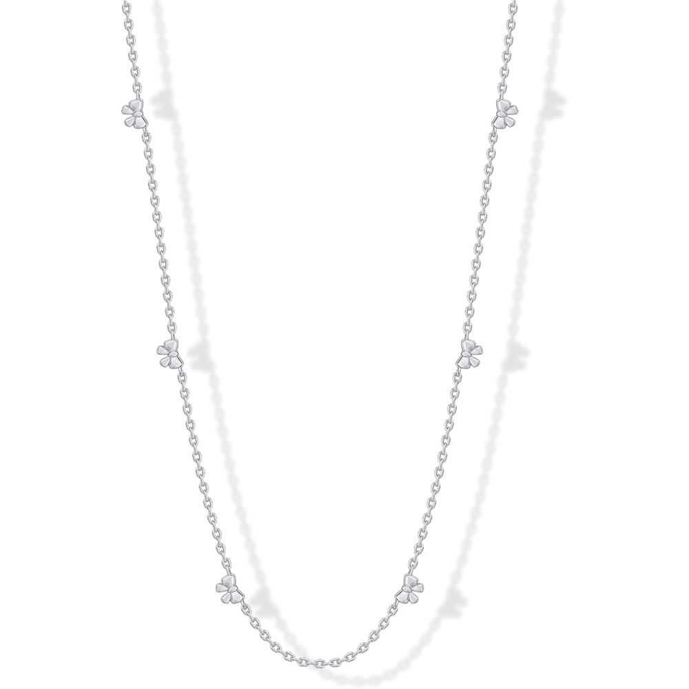 image:imagePAVOI 14K Gold Plated Dainty Chain Necklaces for Women  Station Small Motif Pendant Gold Jewelry Gifts  Valentines Day Trendy Heart Bow Cross Necklace for Women  Valentines Day Trendy JewelryWhite Gold