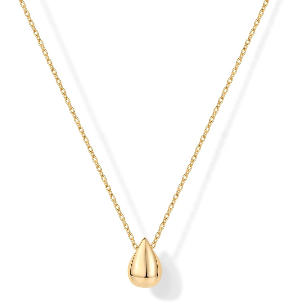 image:imagePAVOI 14K Gold Plated Dainty Pear Pendant Necklace for Women Tear Pendant NecklacesYellow Gold