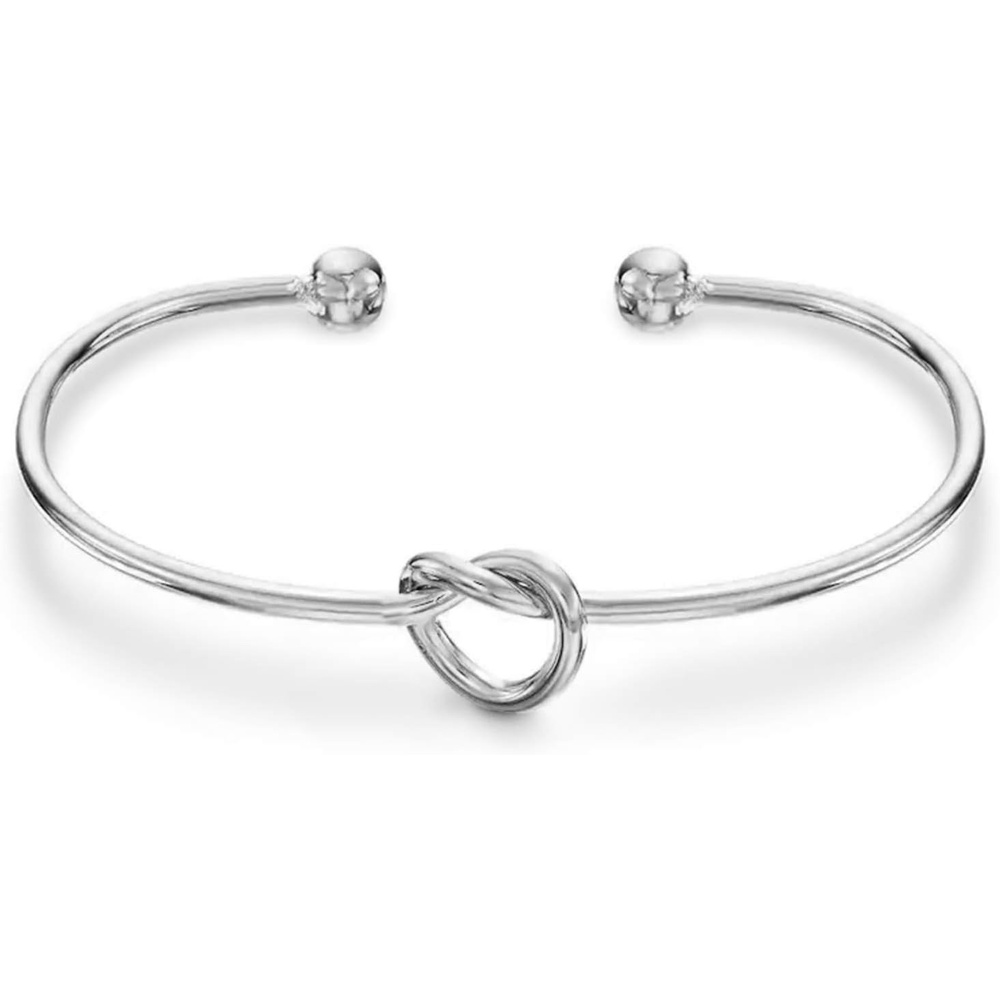 image:imagePAVOI 14K Gold Plated Forever Love Knot Infinity Bangle Bracelets for Women Gold Bangle Bracelet for WomenWhite Gold
