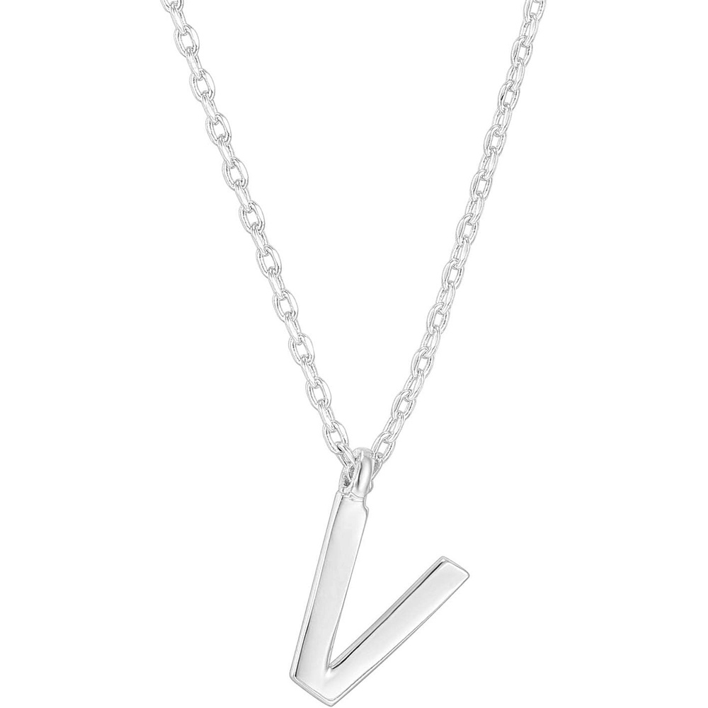 image:imagePAVOI 14K Gold Plated Initial Necklace Letter Necklaces for Women V