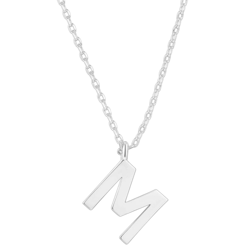 image:imagePAVOI 14K Gold Plated Initial Necklace Letter Necklaces for WomenSimple understated pendant necklace