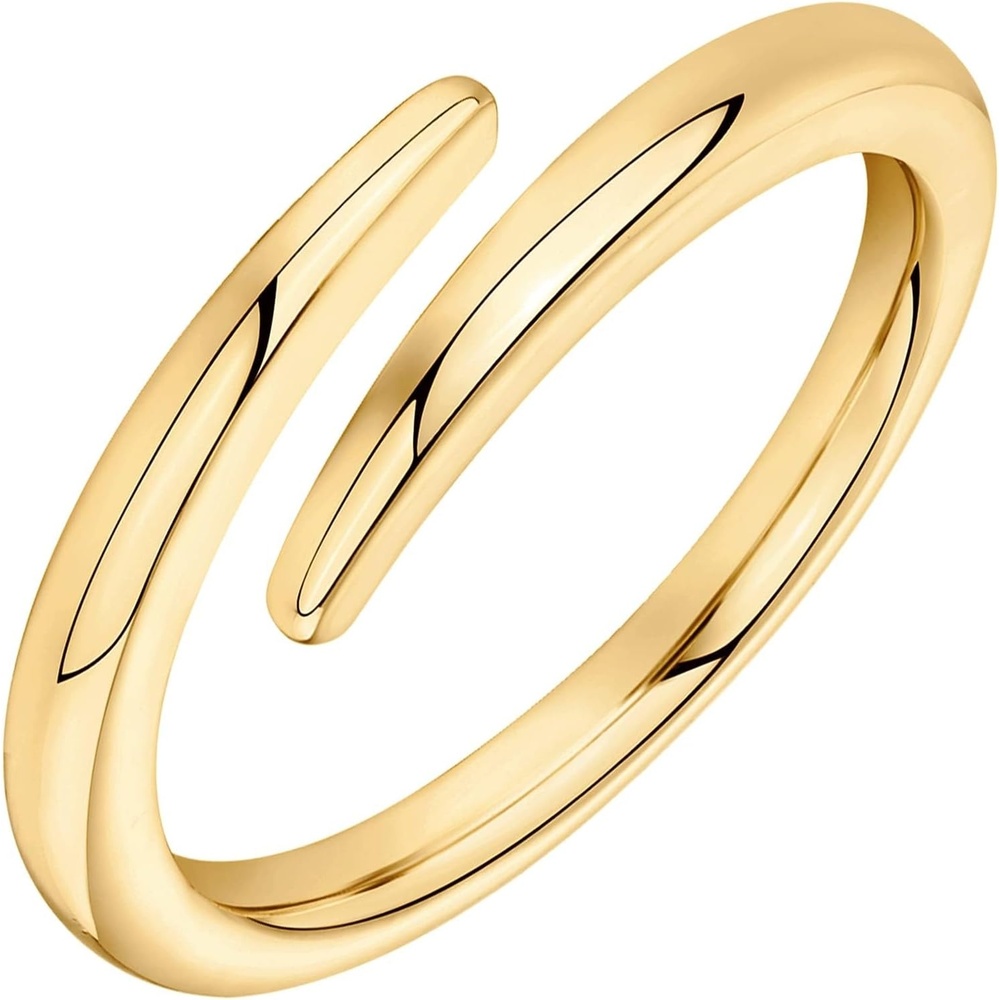 image:imagePAVOI 14K Gold Plated Open Twist Eternity Band for WomenYellow Gold