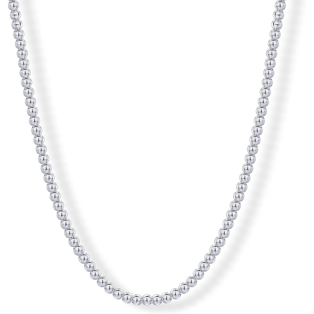 image:imagePAVOI 14K Gold Plated Small Bead Ball Chain Necklace for Women Adjustable Dainty Gold Beaded Necklace Trendy Choker Chain Layering Jewelry3mm Beads