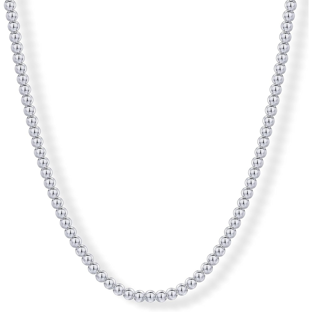 image:imagePAVOI 14K Gold Plated Small Bead Ball Chain Necklace for Women  Adjustable Dainty Gold Beaded Necklace  Trendy Choker Chain Layering Jewelry4mm Beads