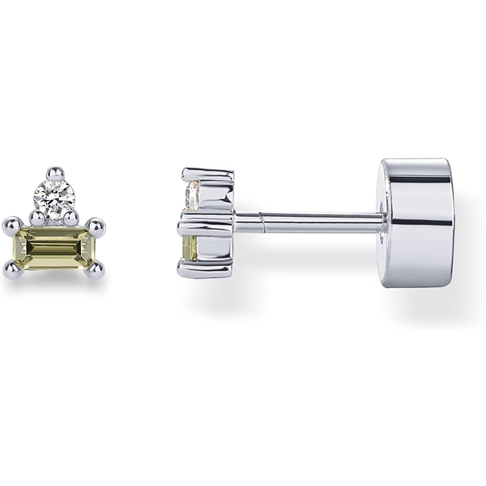 image:imagePAVOI 14K Gold Plated Sterling Silver Posts Colored Birthstone Flatback Stud Earrings for Women  Gemstone Cubic Zirconia Screwback Earrings  Dainty Helix Cartilage Piercing JewelryAugust  Peridot