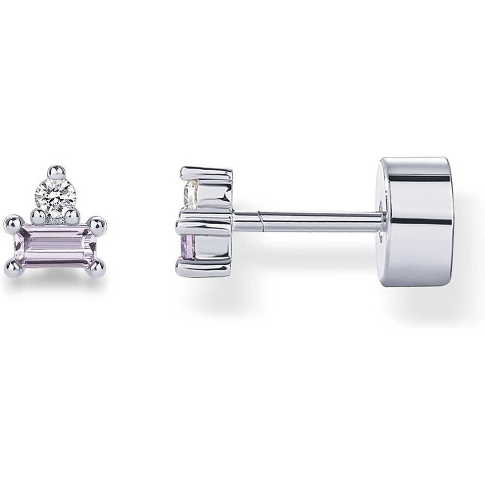 image:imagePAVOI 14K Gold Plated Sterling Silver Posts Colored Birthstone Flatback Stud Earrings for Women Gemstone Cubic Zirconia Screwback Earrings Dainty Helix Cartilage Piercing JewelryJune Alexandrite