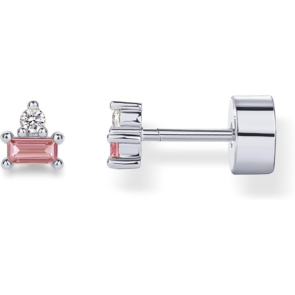 image:imagePAVOI 14K Gold Plated Sterling Silver Posts Colored Birthstone Flatback Stud Earrings for Women  Gemstone Cubic Zirconia Screwback Earrings  Dainty Helix Cartilage Piercing JewelryOctober  Tourmaline