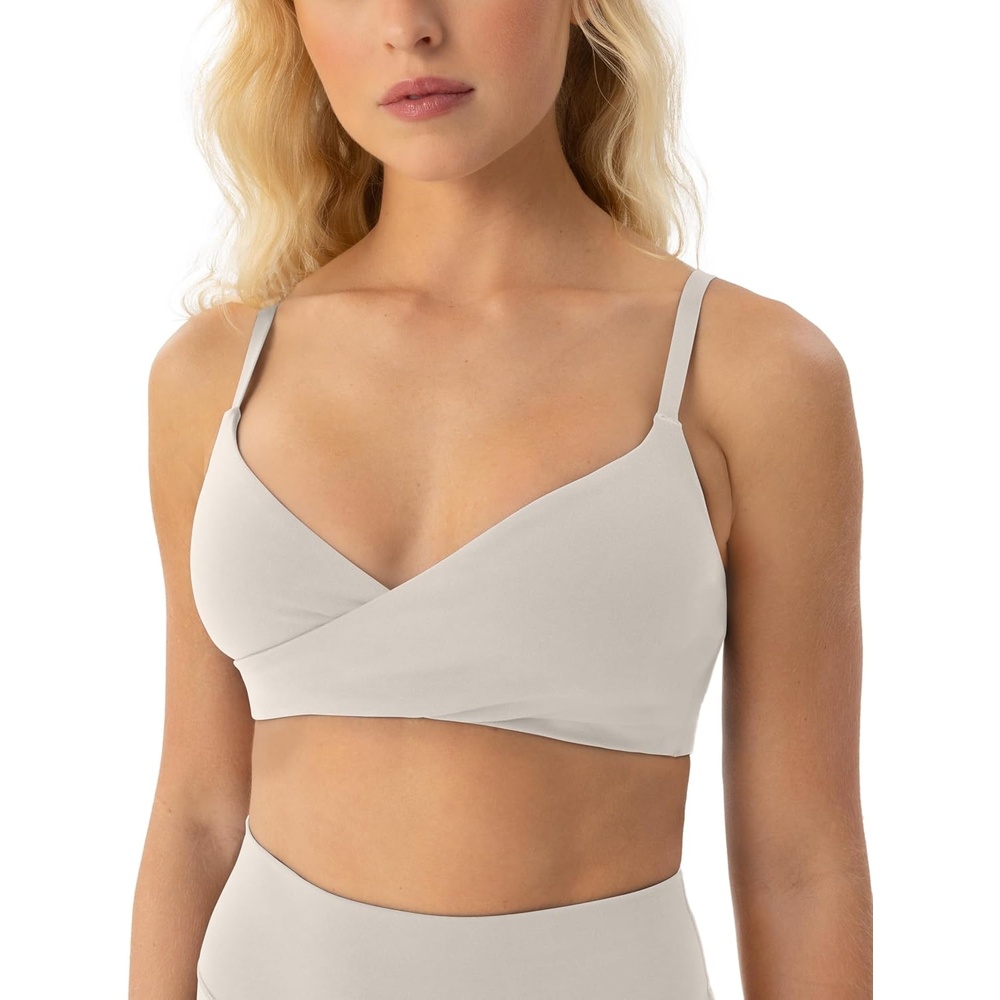 image:imagePAVOI ACTIVE CrossOver Sports Bra for Women Low Support Adjustable Cami Straps Cross Front Workout Yoga Bras FlexFlowMoon
