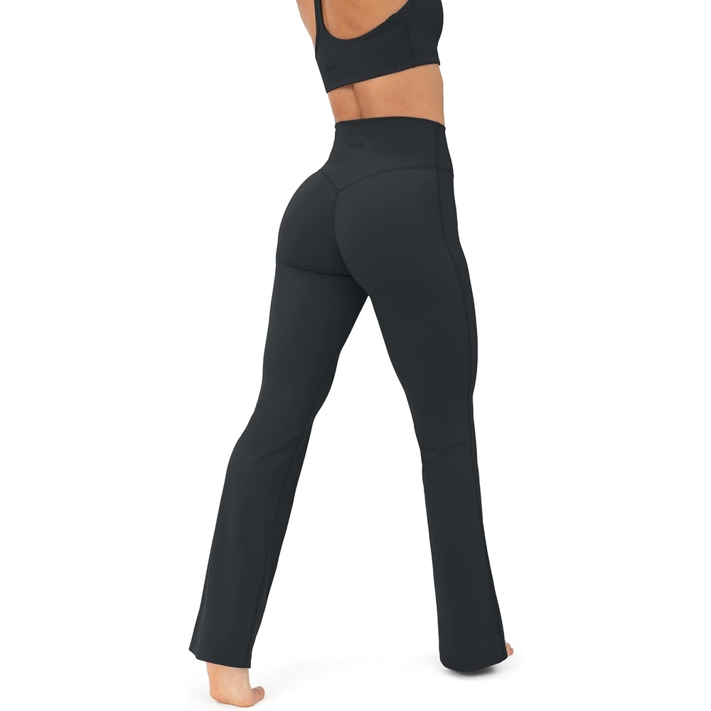 image:imagePAVOI ACTIVE High Waisted Flare Leggings for Women Buttery Soft Bell Bottom Workout Flared Wide Leg Yoga Pants FlexFlowForest Slate