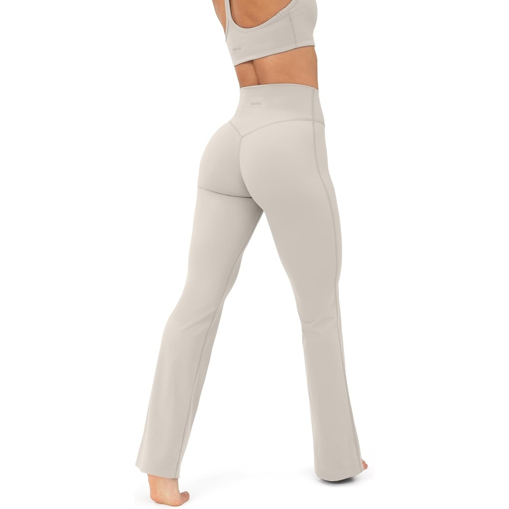image:imagePAVOI ACTIVE High Waisted Flare Leggings for Women Buttery Soft Bell Bottom Workout Flared Wide Leg Yoga Pants FlexFlowMoon