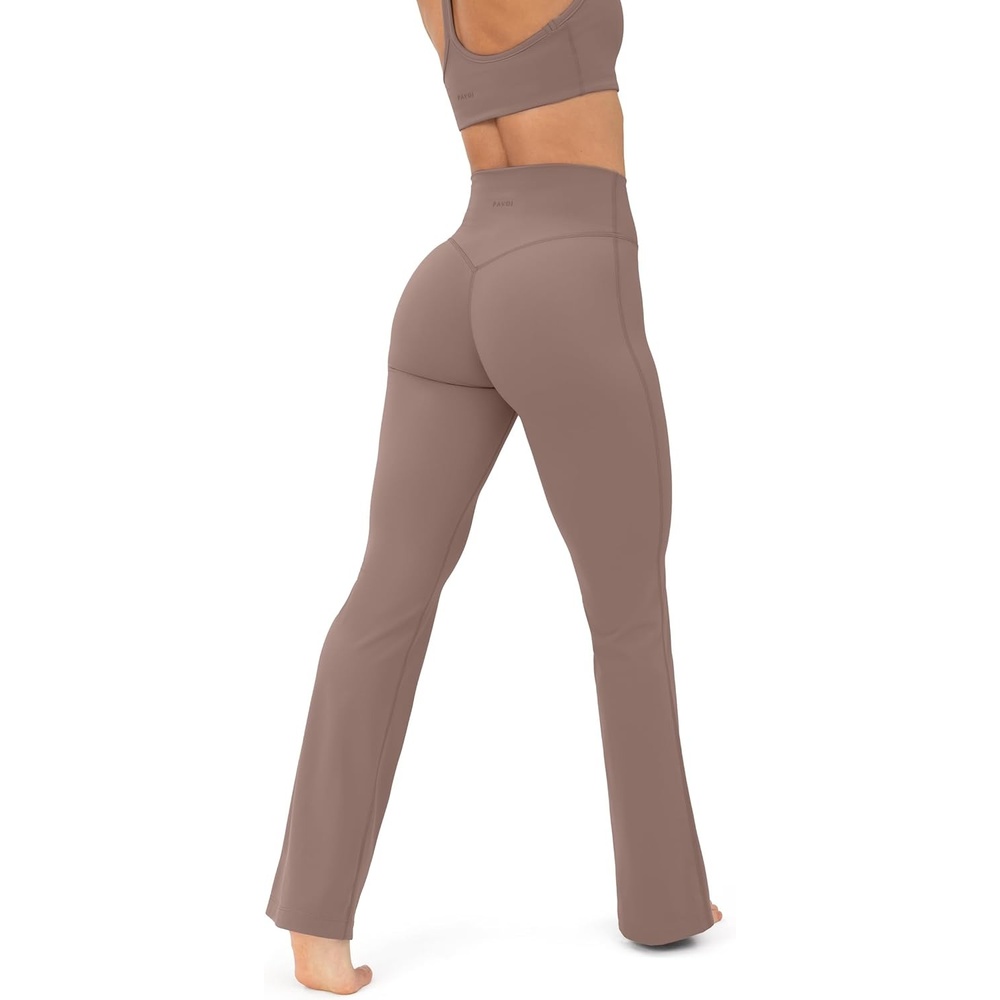 image:imagePAVOI ACTIVE High Waisted Flare Leggings for Women Buttery Soft Bell Bottom Workout Flared Wide Leg Yoga Pants FlexFlowTeak