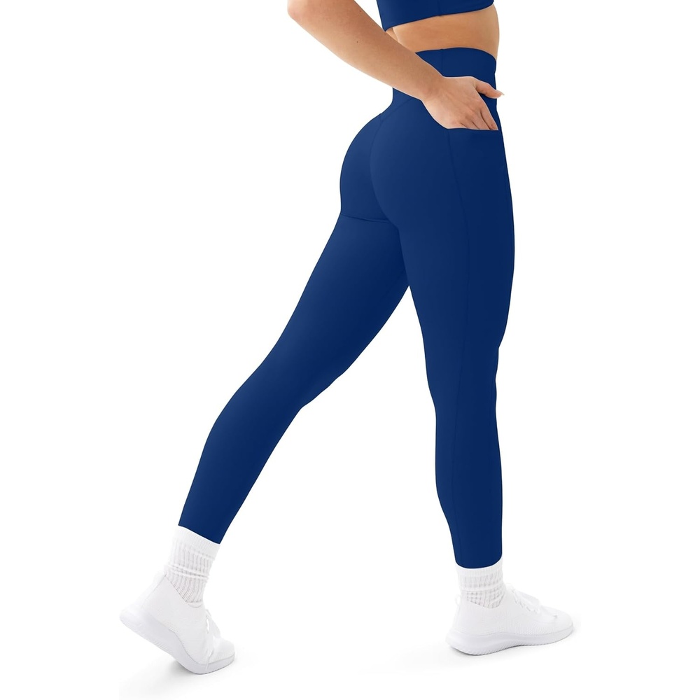 image:imagePAVOI ACTIVE Leggings with Pockets Compressive High Waisted Butt Sculpting Womens Full Length Workout Pants HiPerformIndigo