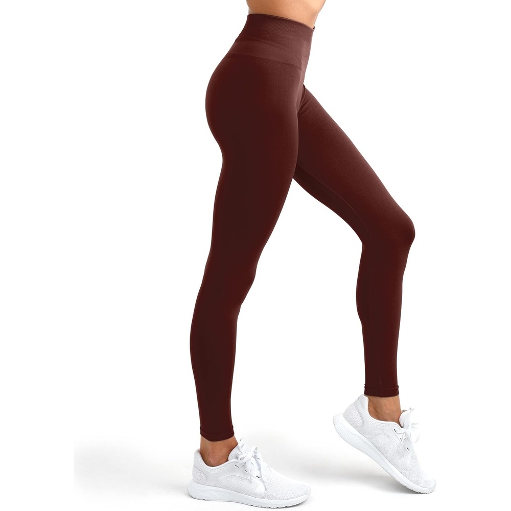 image:imagePAVOI ACTIVE Seamless Scrunch Butt Leggings  High Waisted Compression Sculpting Women Full Length Workout Pants  SculptFormBrown