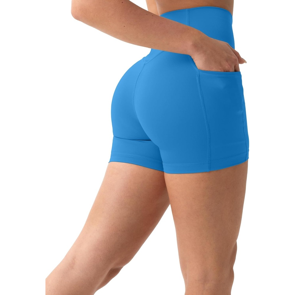 image:imagePAVOI ACTIVE Shorts with Pockets  Compressive High Waisted Butt Sculpting 4 amp 6 Womens Biker Shorts  HiPerform XXS to 3XRoyal Blue