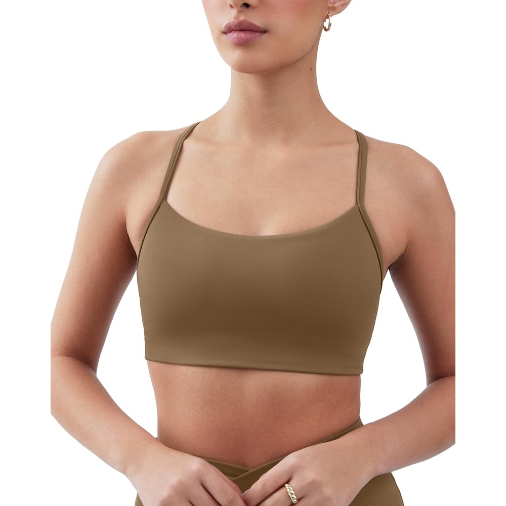 image:imagePAVOI ACTIVE Yoga Racerback Bras for Women Buttery Soft Low Support Scoop Neck YBack Thin Strap Sports Bra FlexFlowCafe