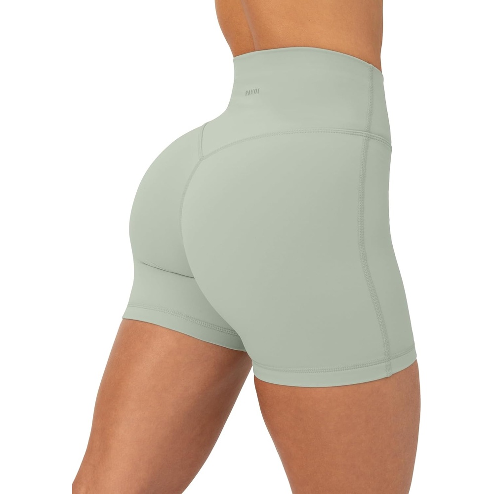 image:imagePAVOI ACTIVE Yoga Shorts for Women High Waisted Gym Shorts Buttery Soft Biker Workout Shorts 4 amp 6 Compression FitSage