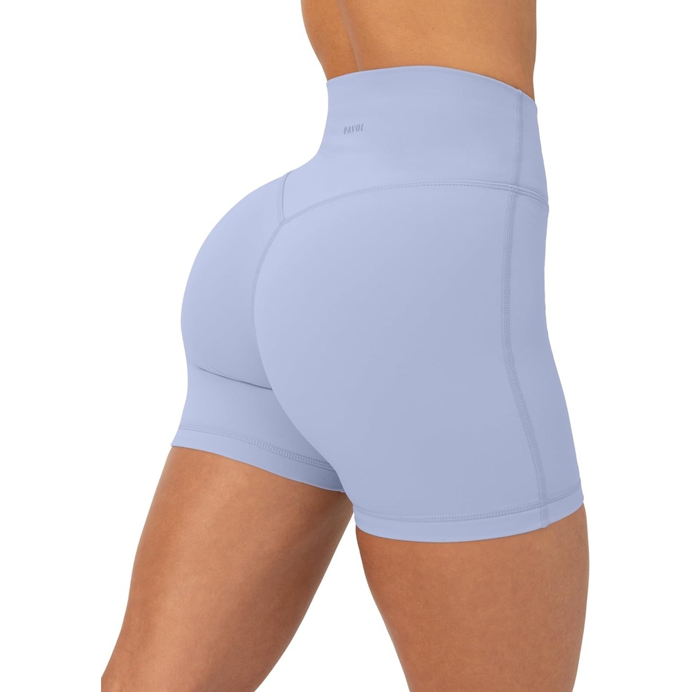 image:imagePAVOI ACTIVE Yoga Shorts for Women High Waisted Gym Shorts Buttery Soft Biker Workout Shorts 4 amp 6 Compression FitSeabreeze