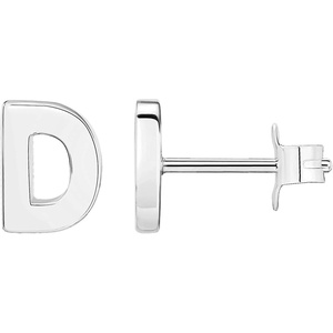 PAVOI 14K Gold Plated 925 Sterling Silver Alphabet Letter Earrings – Personalized Initial Earrings(- D)