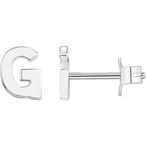 PAVOI 14K Gold Plated 925 Sterling Silver Alphabet Letter Earrings – Personalized Initial Earrings(- G)