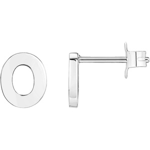 PAVOI 14K Gold Plated 925 Sterling Silver Alphabet Letter Earrings – Personalized Initial Earrings(- O)