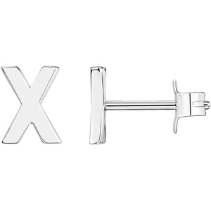 PAVOI 14K Gold Plated 925 Sterling Silver Alphabet Letter Earrings – Personalized Initial Earrings(- X)