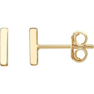 PAVOI 14K Gold Plated 925 Sterling Silver Tiny Stud Earrings for Women – Dainty Circle, Triangle, Bar Earrings – Hypoallergenic Minimalist Geometric Jewelry Small Gold Studs for Women(Vermeil – Yellow)