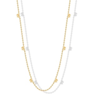 PAVOI 14K Gold Plated Dainty Chain Necklaces for Women – Station Small Motif Pendant Gold Jewelry Gifts – Valentines Day Trendy Heart, Bow, Cross Necklace for Women – Valentines Day Trendy Jewelry(Yellow Gold)